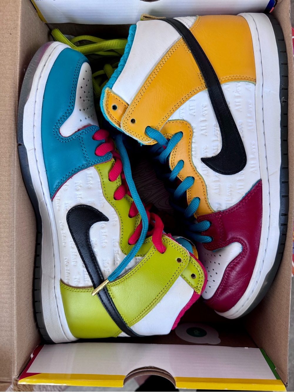 Size 11 - froSkate x Nike Dunk SB High All Love No Hate